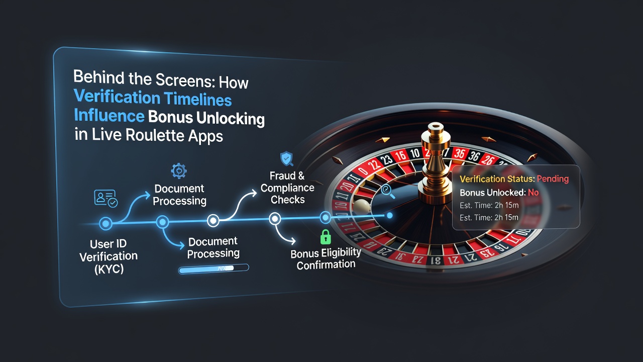 Live-Roulette-App mit Verifizierungsprozess auf einem Smartphone-Bildschirm