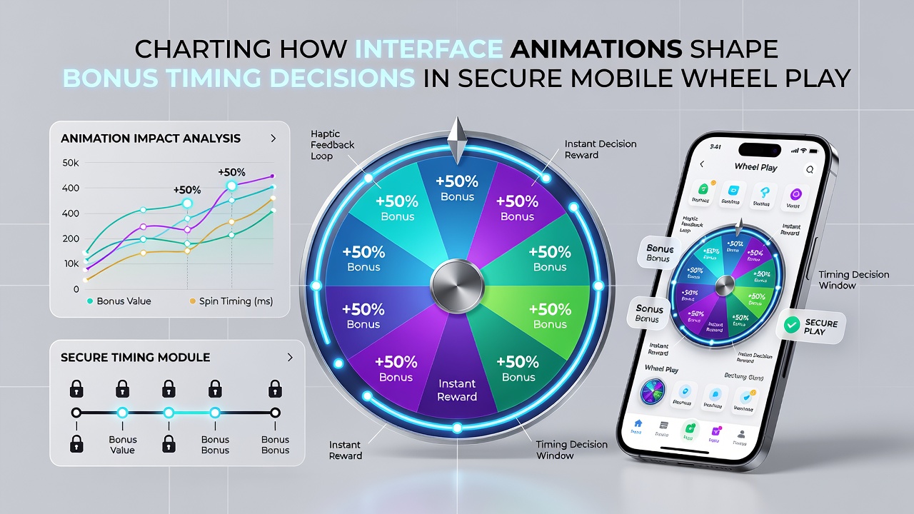Analyse-Diagramm zu Animationseinflüssen auf Bonus-Timing in Wheel-Play-Apps