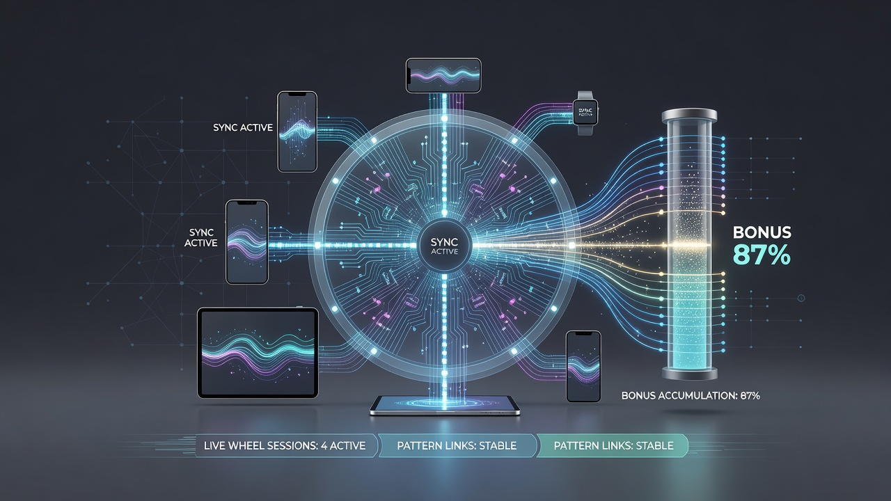 Visualisierung von Bonusakkumulationskurven bei synchronisierten Live-Wheel-Sessions