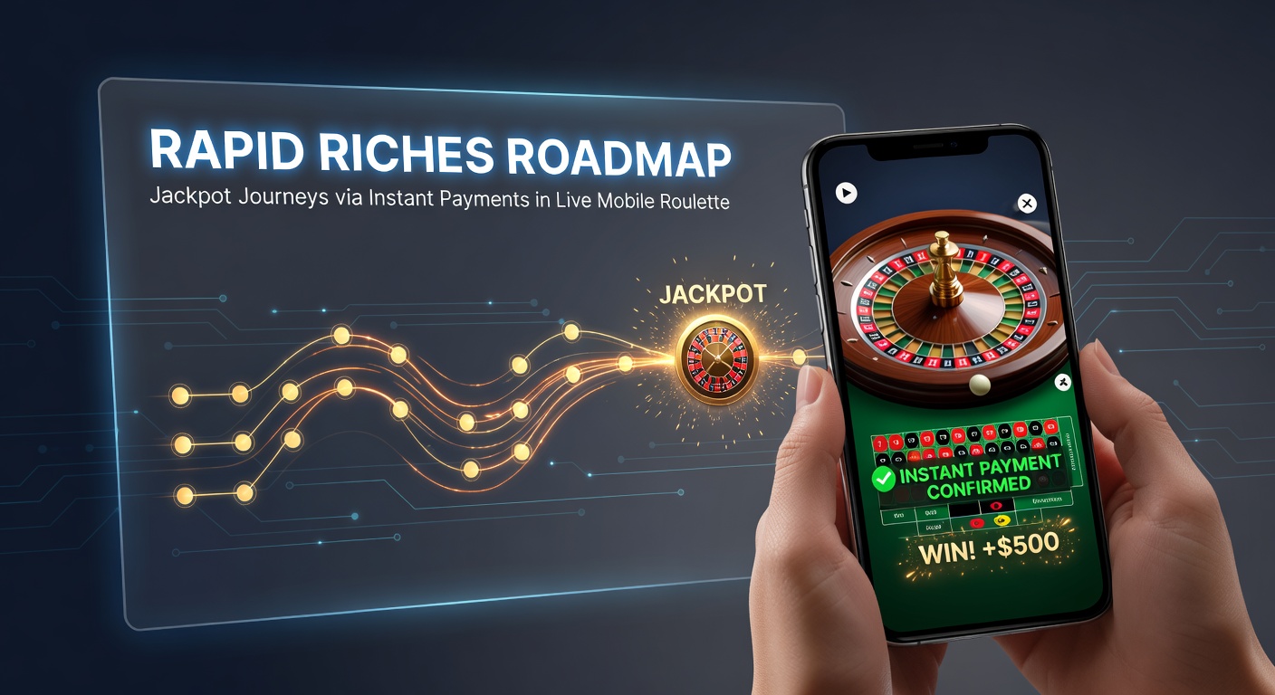 Smartphone mit Live-Roulette-Session, Jackpot-Meter auf höchstem Stand und Symbolen für Sofortüberweisungen sowie einem jubelnden Spieler-Screenshot